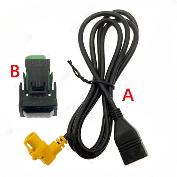 Suitable for Volkswagen RCD030 310+510 Golf/Tiguan USB cable switch socket 2.0 female conversion cable