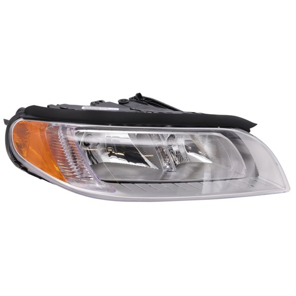 Suitable for XC70 3.2 T6 (2008-2013) Passenger Side Front Headlight - Compatible with S80 Halogen Lamp - Includes Bulb - Replacement Part #312143563