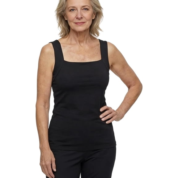 Suitable for ages 60 and above Built in Comfort Bra Tanktop, Seamless Shaper Bra Cami, Wire-Free Tank Tops with Support, No Rolling Up