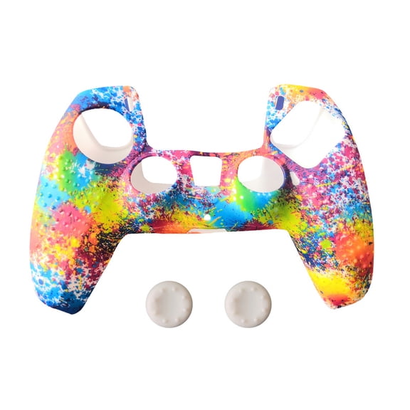 Suitable for compatible with PS5 Controller Cover Game Controller Skin Accessories PS5 Silicone Protective Cover Camouflage Particle Controller Cover