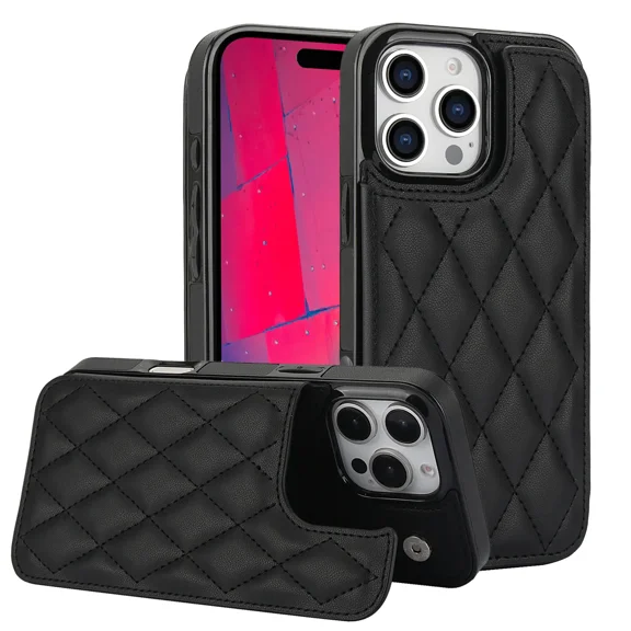 Suitable for iPhone 11 phone case wallet with card clip, high-end soft PU leather magnetic buckle, shockproof and fashionable phone protection case