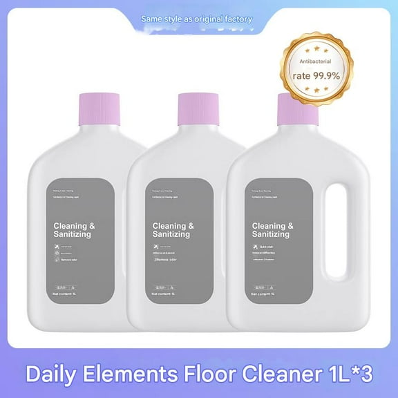 Suitable for sweeping robot H40 daily element floor cleaner m40 floor washing machine cleaning fluid (1L*3)