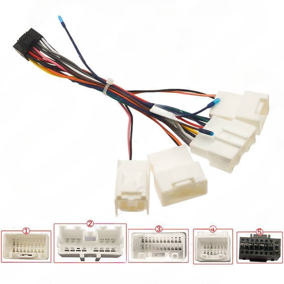 Suitable for the 06-09 Mitsubishi Pajero Jingchang European Edition modification line, 16 pin Android large screen navigation power cord