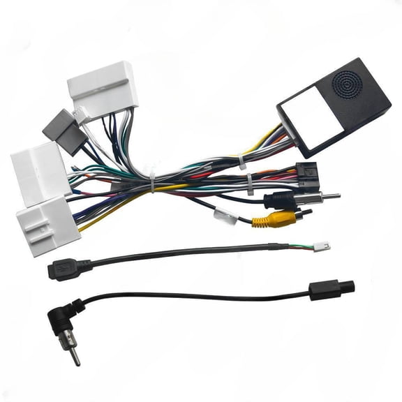 Suitable for the 2020 Nissan Sylphy modification line large screen navigation 16 pin Android power cord+Canbus decoding box