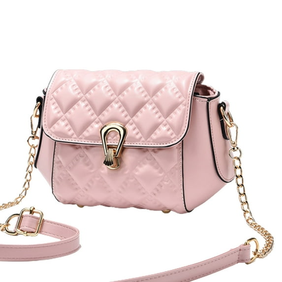 Suitable for women to go to work for dating.Large-capacity shoulder bag PU crossbody bag - pink