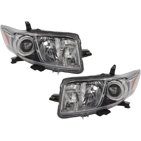 Suitable forDriver & Passenger Side Headlight Assembly for 2011-2015 Scion xB Base - Halogen (Bulbs Not Included) - Replaces Part Numbers 8113012E20 & 8117012E20