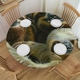 thumbnail image 1 of Suitable for indoor and outdoor use, BCIIG Sloth Tree Hanging Round Tablecloth, stain-resistant and washable, perfect for restaurants, weddings, parties, outdoor camping, and home kitchen meals., 1 of 8