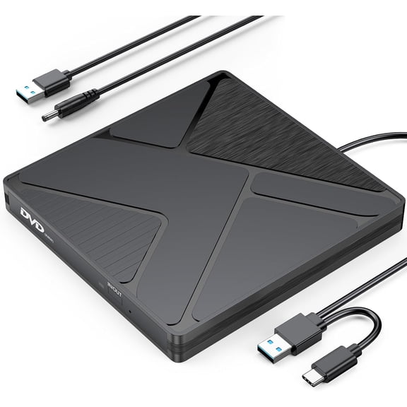 Suitable for laptop computers, & interface / writer, external portable CD drive, suitable for Lenovo, Acer, Dell, ASUS laptops, desktops, 11/10/8/7/ systems