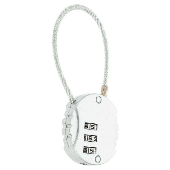 Portable Lock Gym Locker Cartoon Password Padlock Student Silver