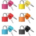 thumbnail image 1 of Suitcase Locks with Keys, Small Luggage Padlocks Metal Padlocks Mini Keyed Padlock for School Gym Classroom Matching Game 6 Pieces, 1 of 7