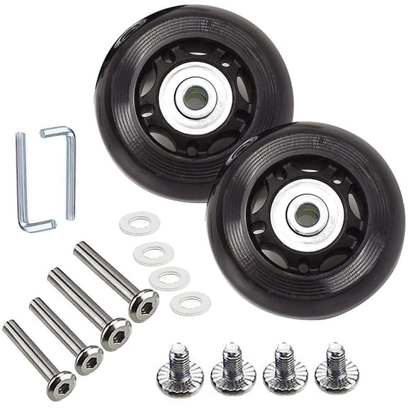 Suitcase Luggage Wheel Replacement Kit Rubber Universal Wheels Swivel Caster BearingTool(OD:70 W:24 ID:6 Axles:36/ 40mm) ,Easy to Install