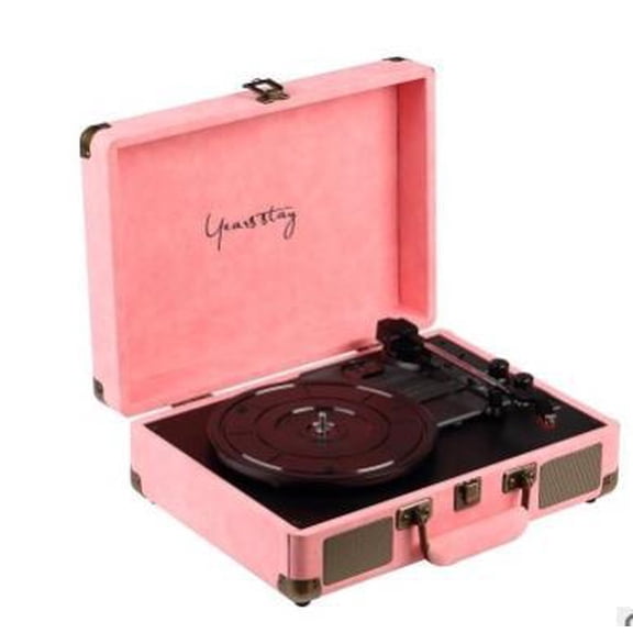 Suitcase Portable Audio Turntable Machine Wireless Bluetooth Speaker Phonograph Retro Vinyl Record Player