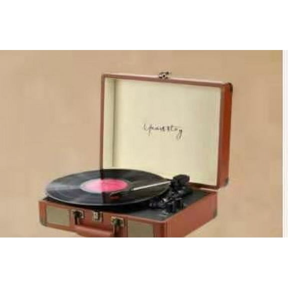 Suitcase Portable Audio Turntable Machine Wireless Bluetooth Speaker Phonograph Retro Vinyl Record Player
