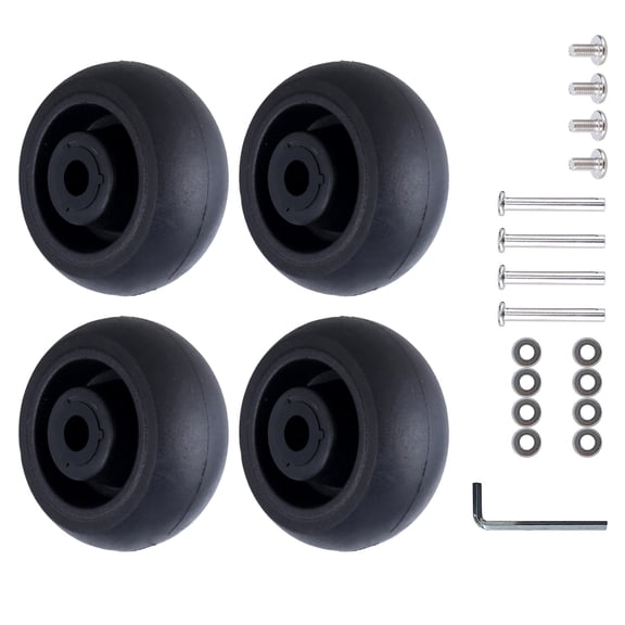 Suitcase Replacement Wheels Kits 4Pcs 40x18mm Black Rubber Caster Mute Wheels for Worn Out Luggage Spinner Wheels