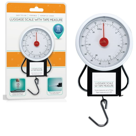 Suitcase Scale for Travel with Built-in Tape Measure. Bag Scale Travel Essential, Weight Scale for Luggage Bag, Hanging Scale, Luggage Scales for Suitcases, Portable Handheld Scale for Luggage Travel