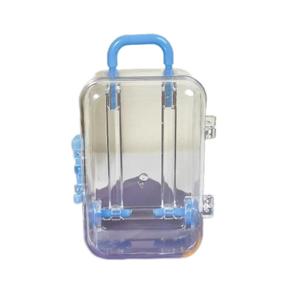 Suitcase Shape Lipstick Bag Women Small Card Luggage Storage Box Dolls Accessories Miniature Trolley Case Travel
