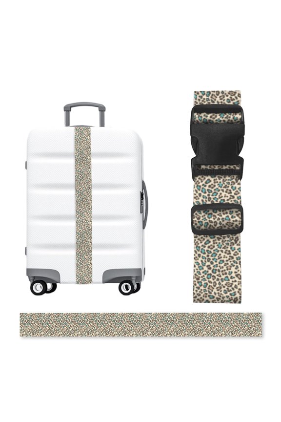 Suitcase Strap 279in Hardness High Pressure Resistance Wear-Resistant Reinforced Suitcase Easy To Identify Can Be Tied Vertically Or Horizontally Leopard Print Style Paleturquoise_2