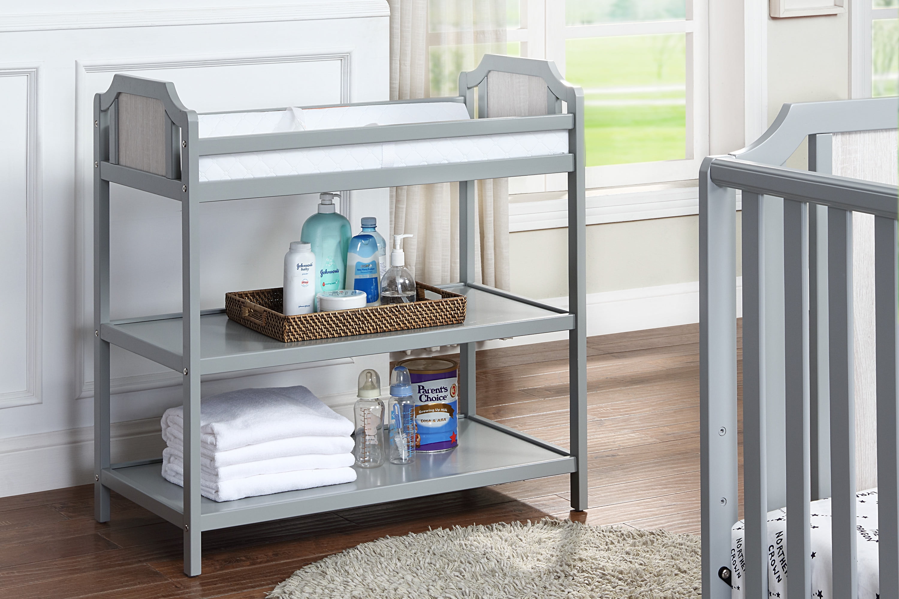 Suite Bebe Brees Changing Table in Gray Finish