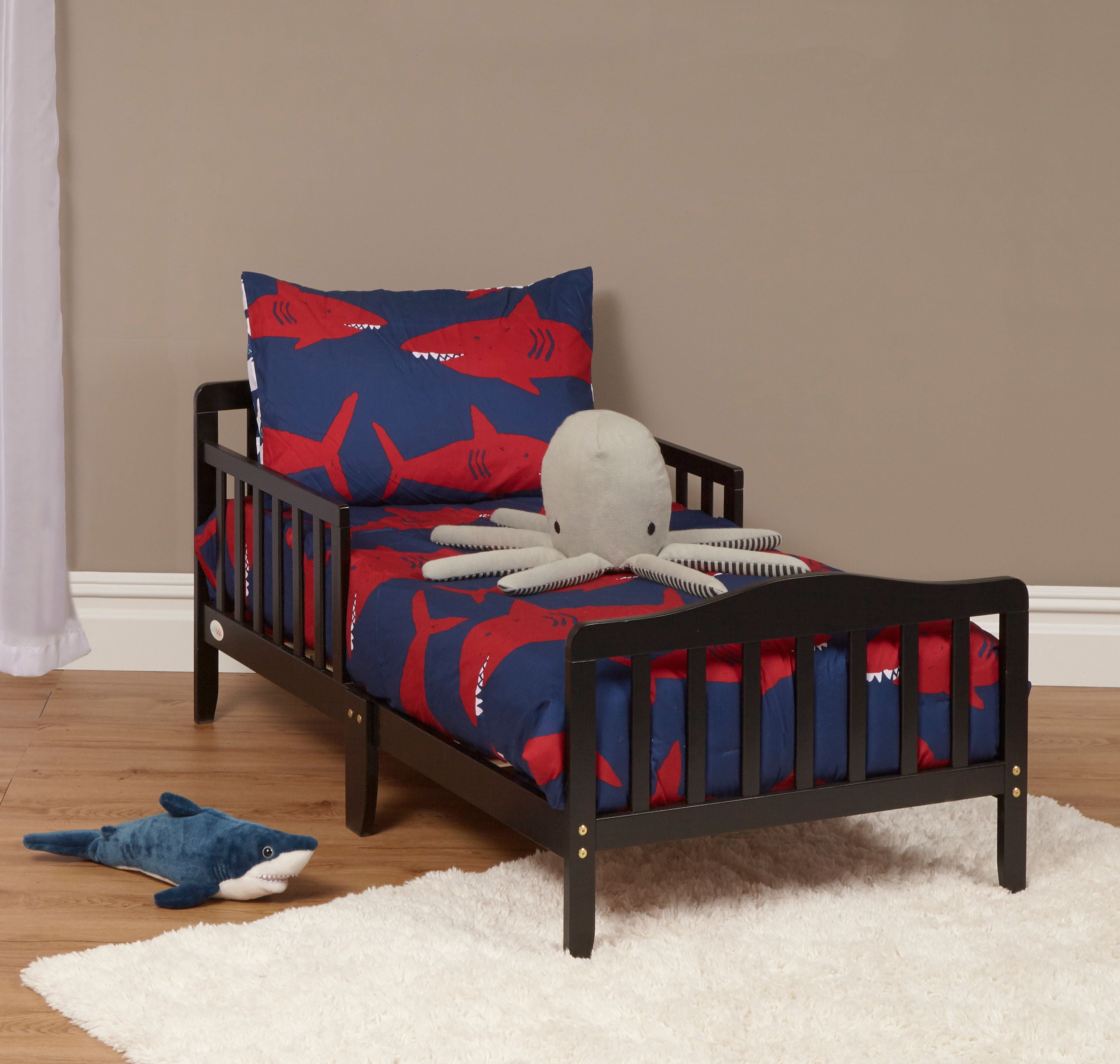 Olive Opie Jax Toddler Bed Walnut Finish Walmart
