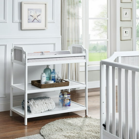 Suite Bebe Brees Changing Table in White and Gray Finish