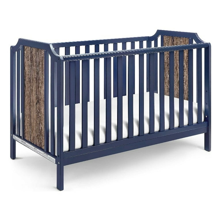 Suite Bebe Brees Contemporary Wood Island Crib in Midnight Blue
