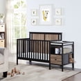 thumbnail image 1 of Suite Bebe Connelly 4-in-1 Convertible Mini Crib with Mattress Pad, Black, 1 of 10