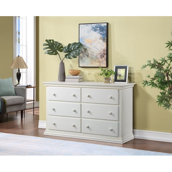 Suite Bebe Haven Hill Universal 6 Drawer Double Dresser White