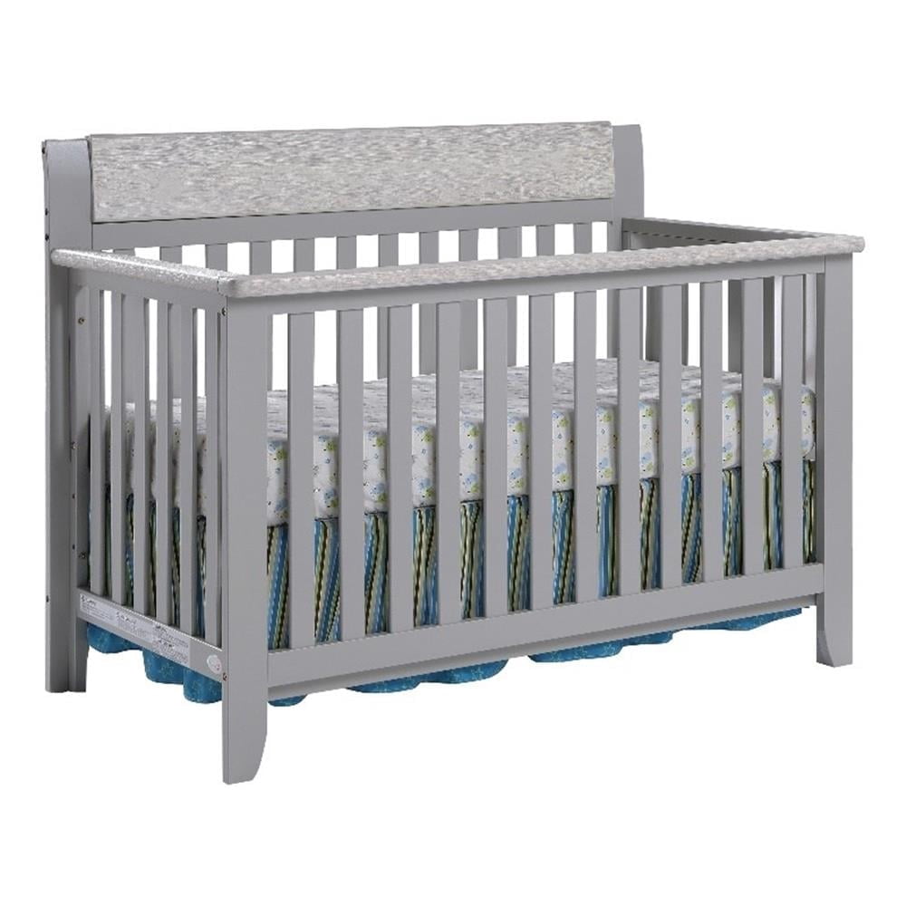 Suite Bebe Hayes 4-in-1 Convertible Crib, Gray & Weathered Granite Finish