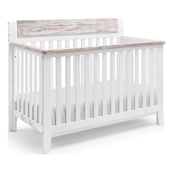 Suite Bebe Hayes 4-in-1 Convertible Crib, White & Natural
