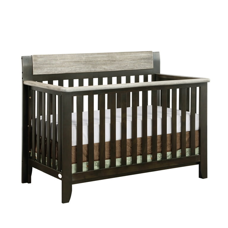 Suite Bebe Hayes Wood 4 in 1 Convertible Crib in Coffee Weathered Stone
