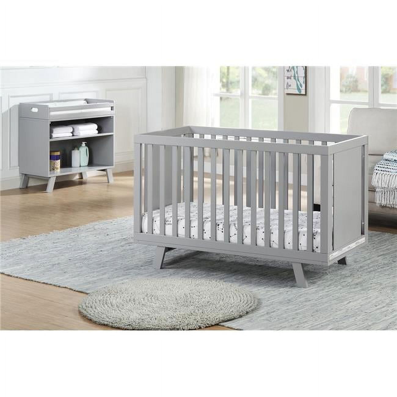 Suite Bebe Livia Crib, Gray & Gray