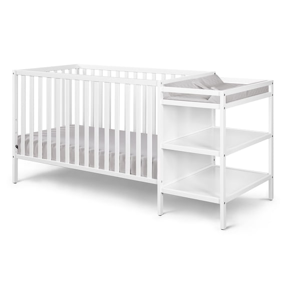 Suite Bebe Palmer 3-in-1 Convertible Crib and Changing Table Combo, White