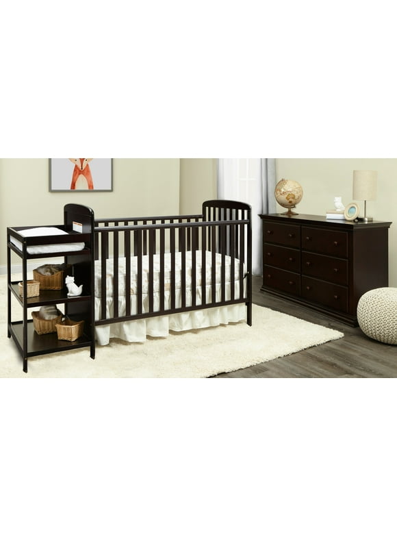 Suite Bebe Ramsey 3-in-1 Convertible Crib and Changer, Espresso Finish
