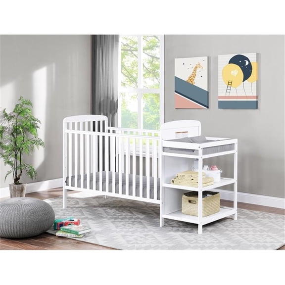 Suite Bebe Ramsey Crib & Changer Combo, White
