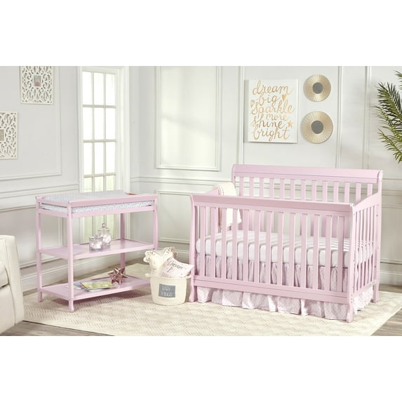 Suite Bebe Riley 4-in-1 Convertible Crib, Pink Finish