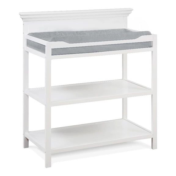 Suite Bebe Universal Changing Table with 2 Open Shelves, White