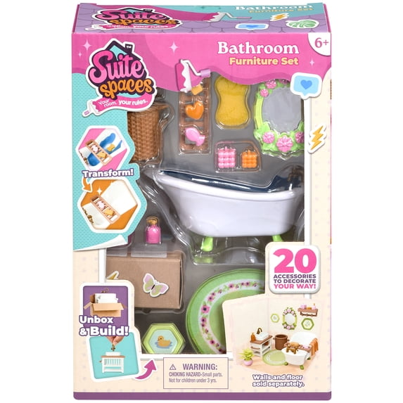 Suite Spaces Bathroom Vanity Set for Small Dolls - Modular Storage Sink ...