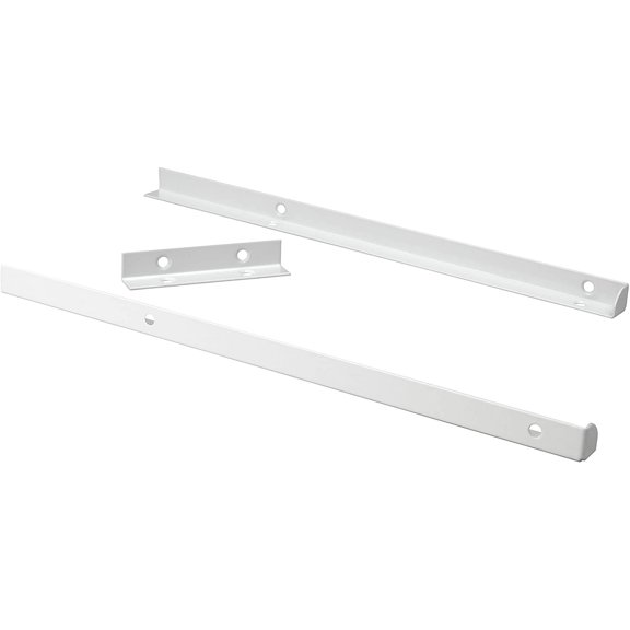 SuiteSymphony Top Shelf Support Bracket Kit, Add On Accessory, Shelf Hardware Set, for Top Shelf, Pure White