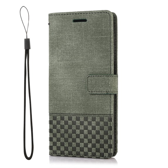 Suited for Samsung Galaxy A32 5G Wallet Case with Wrist Strap,Decase Magnetic Folio Flip RFID Blocking Card Slots Kickstand Protective Cover,Green