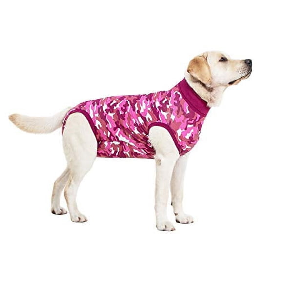 Suitical Recovery Suit Dog, Extra Small, Pink Camouflage