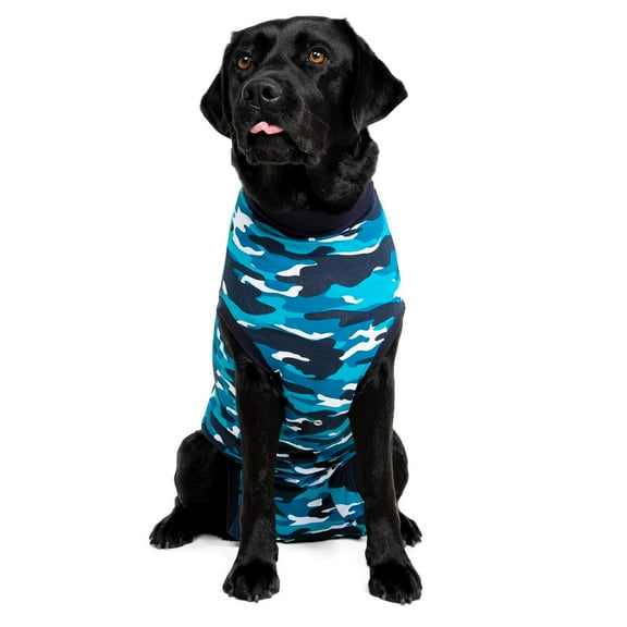 Suitical Recovery Suit Dog, Small, Blue Camouflage