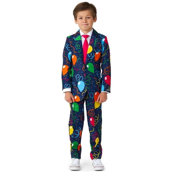 Suitmeister Boys' Suits BOYS Confetti Balloons Navy - S Blue