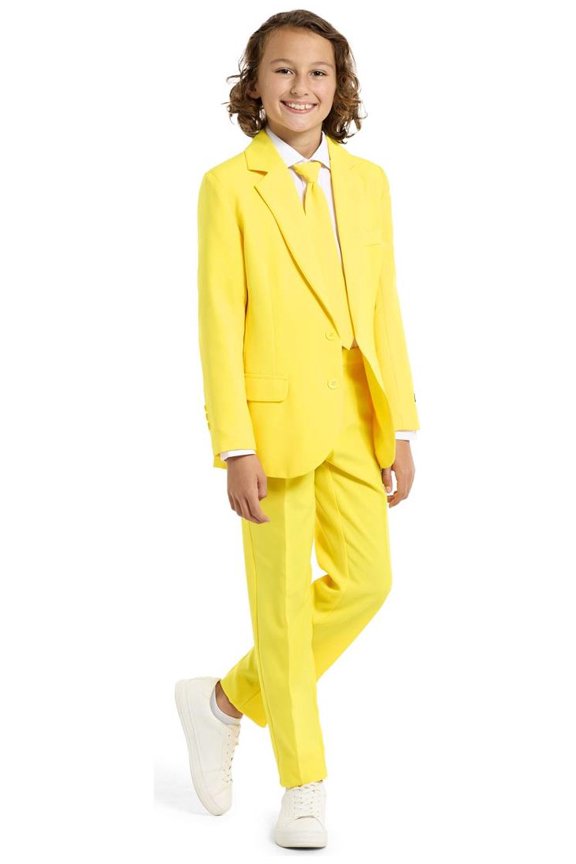 Boys' Suits BOYS Solid Yellow - M Yellow