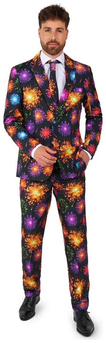 Suitmeister Men's Suits Fireworks Black - L Black
