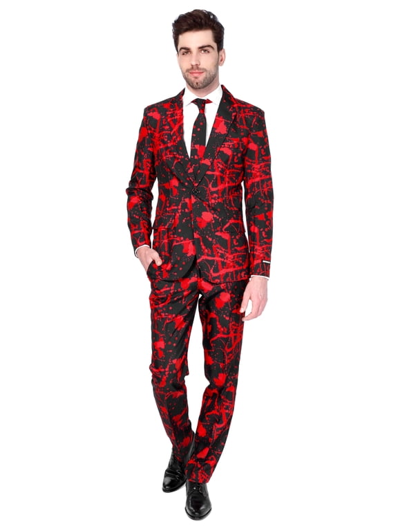 Men's Black and Red Halloween Suit