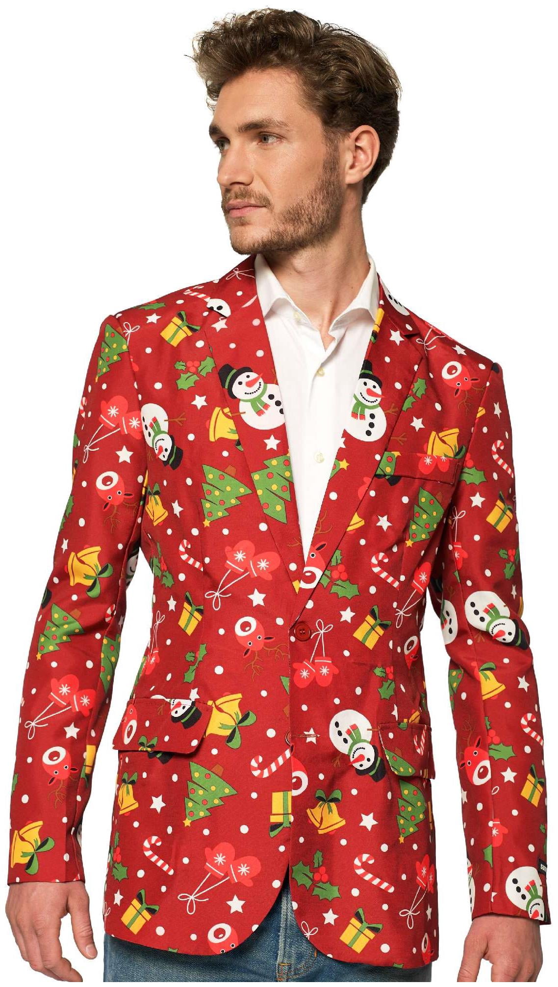 Suitmeister Men's Blazers Christmas Red Icons - Light Up - M Red ...