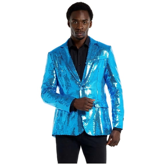 Suitmeister Men's Blazers Sequins Blue - L Blue