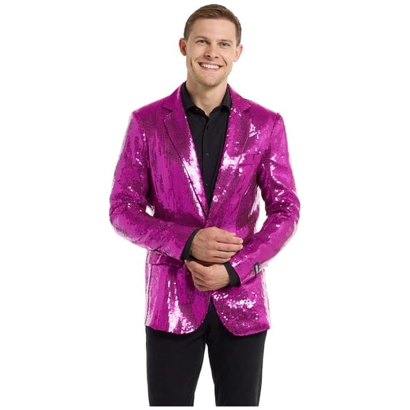 Suitmeister Men's Blazers Sequins Pink - L Pink
