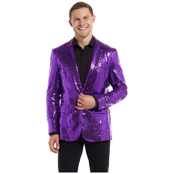 Suitmeister Men's Blazers Sequins Purple - L Purple