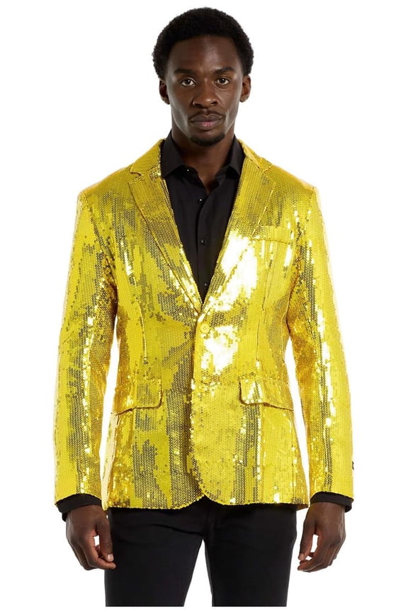 Men's Blazers Sequins Yellow - XXL Yellow